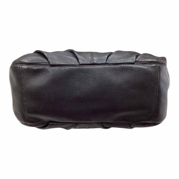 Tory Burch Black Pebbled Leather Satchel Tote – Gold Hardware – Classic Logo - Picture 4 of 17